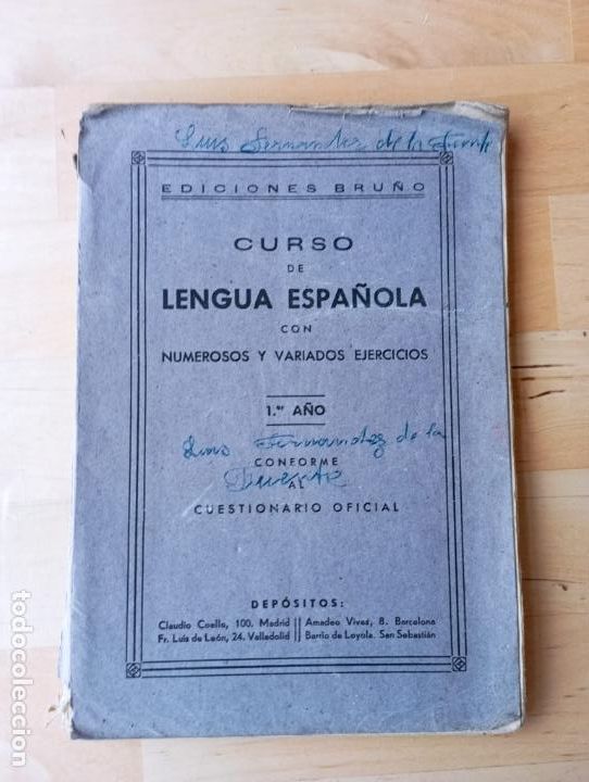 Libros de segunda mano: CURSO DE LENGUA ESPA&Ntilde;OLA - PRIMER A&Ntilde;O. BRU&Ntilde;O . - Foto 1
