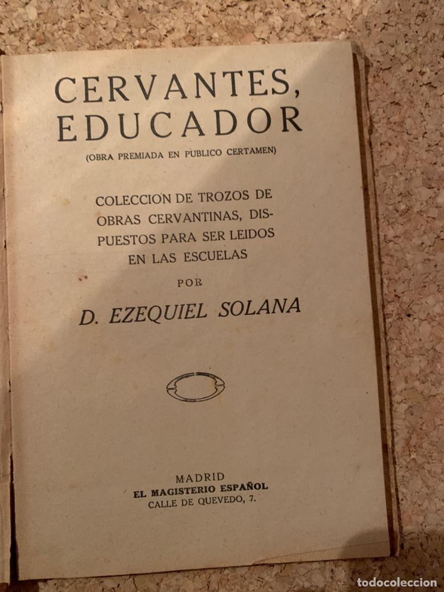 Libros de segunda mano: Cervantes educador. (Bols 27) - Foto 2