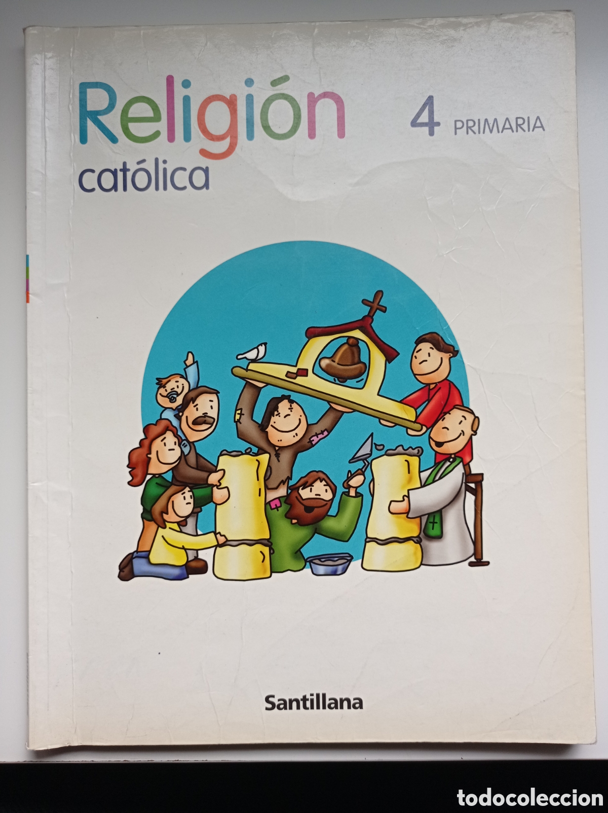 Libros de segunda mano: Libro Religi&oacute;n 4&ordm; primaria Santillana - Foto 1