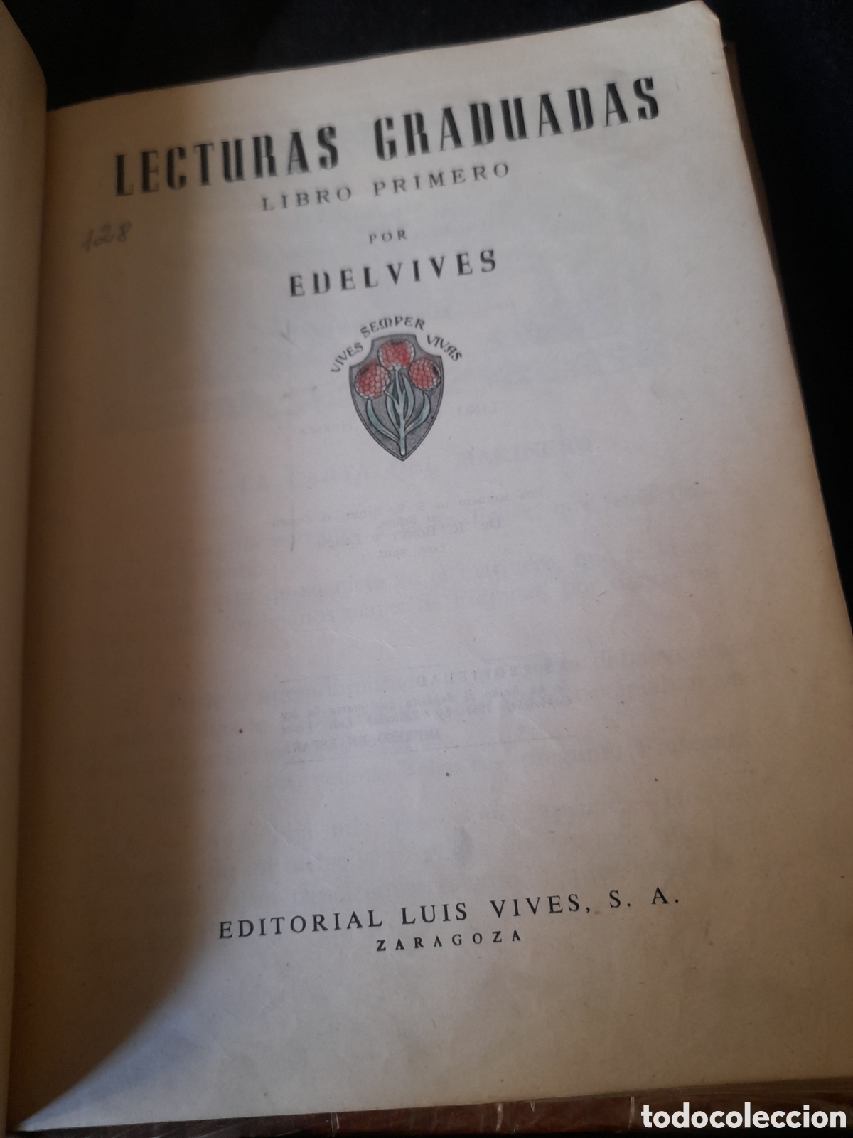 Libros de segunda mano: Lecturas, libro primero de Editorial Luis Vives de 1950, - Foto 2