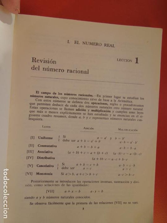 Libros de segunda mano: MATEMATICAS 6&ordm; BACHILLERATO CON PROGRAMA - S SEGURA- ECIR -1973 - Foto 3