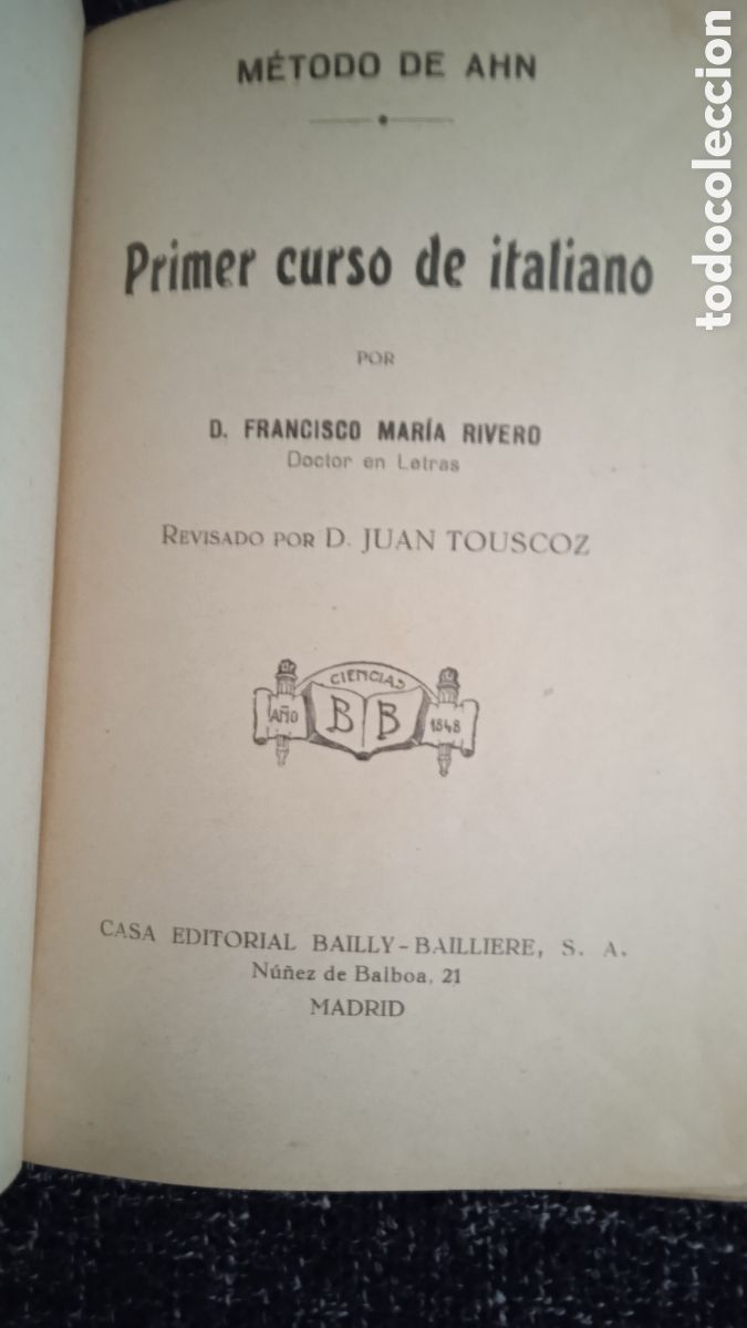 Libros de segunda mano: Primer curso de Italiano./ Francisco Mar&iacute;a Rivero - Foto 2