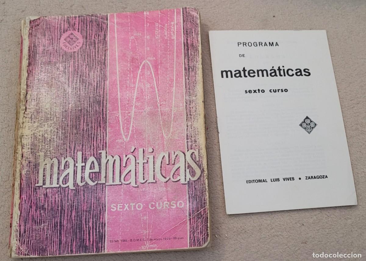 Libros de segunda mano: libro Matem&aacute;ticas sexto curso 1968 Edelvives - Foto 1