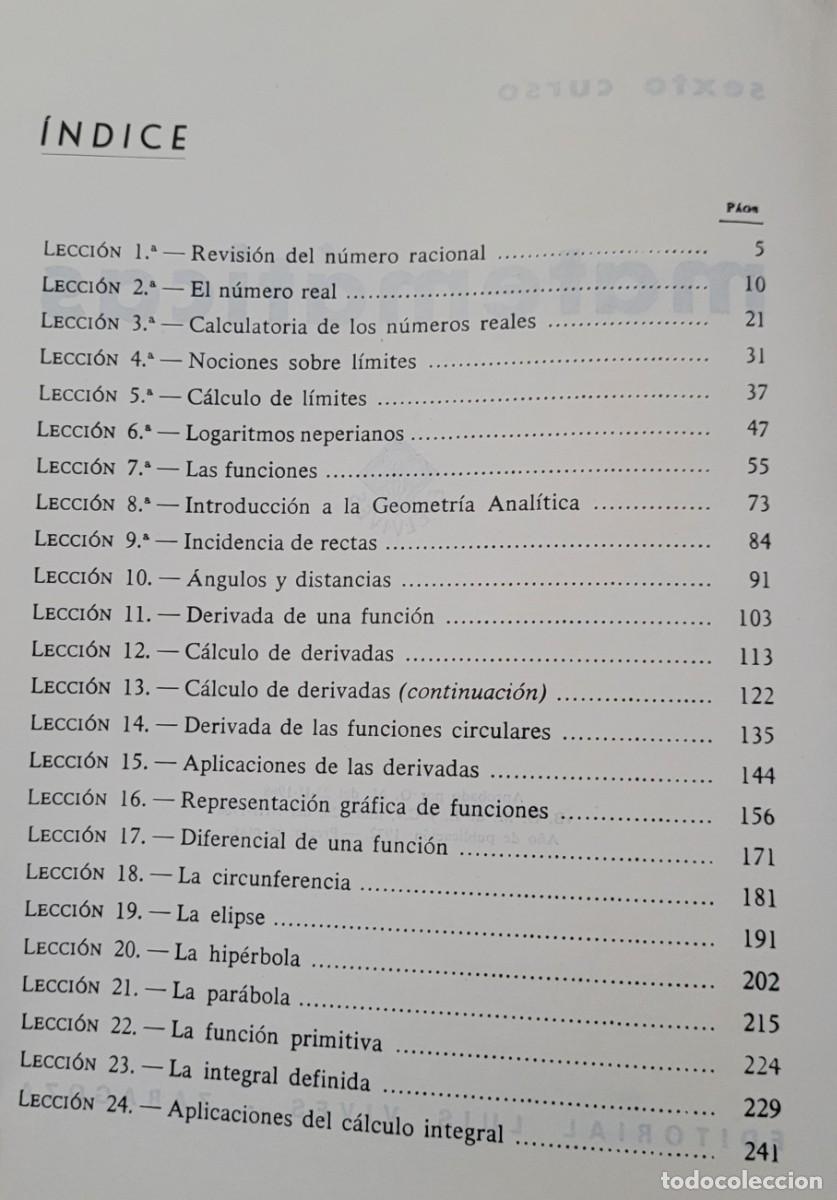 Libros de segunda mano: libro Matem&aacute;ticas sexto curso 1968 Edelvives - Foto 4