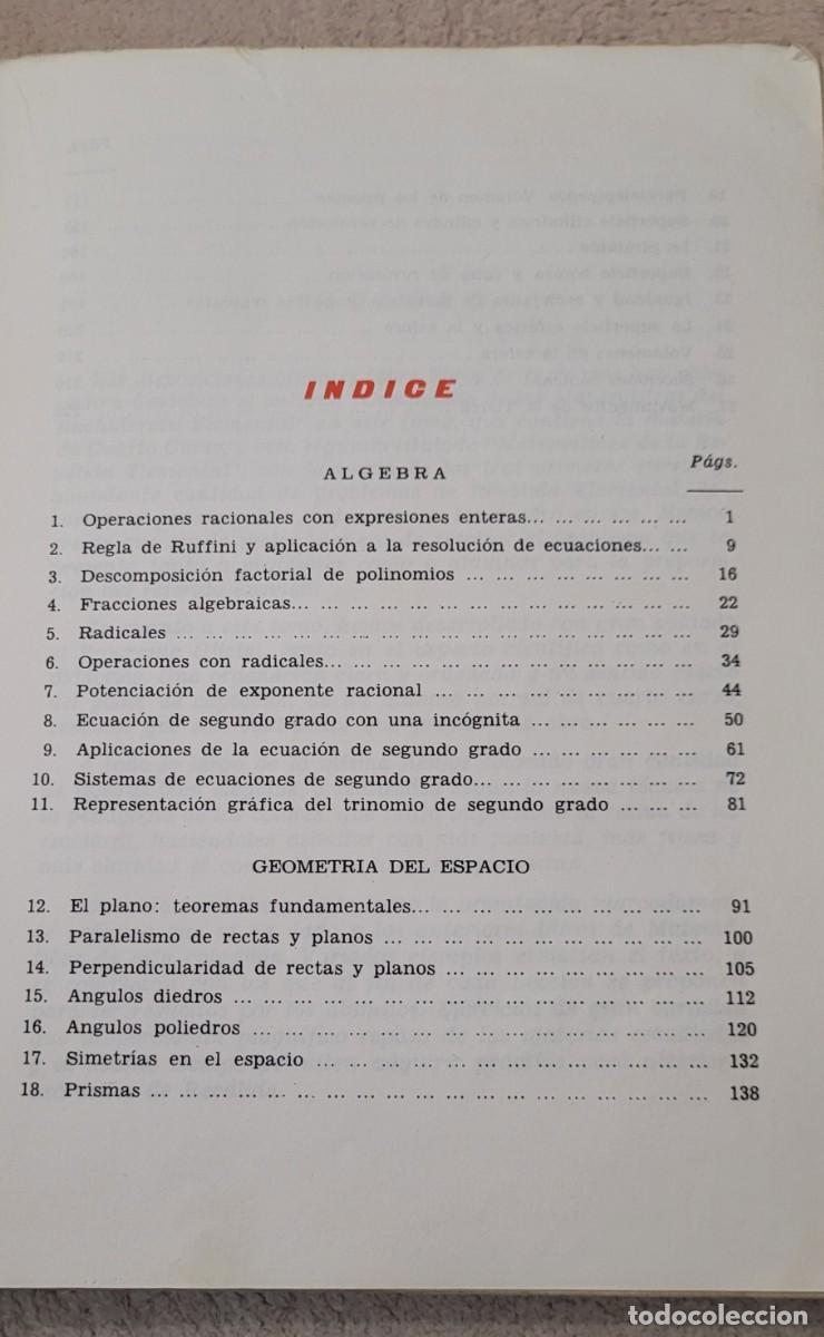 Libros de segunda mano: libro Matem&aacute;ticas cuarto curso 1967 ediciones S.M. - Foto 6
