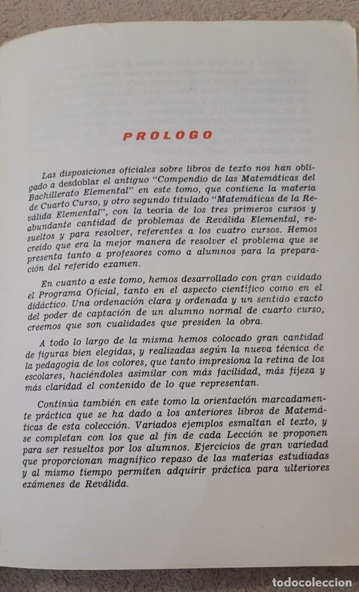Libros de segunda mano: libro Matem&aacute;ticas cuarto curso 1967 ediciones S.M. - Foto 8