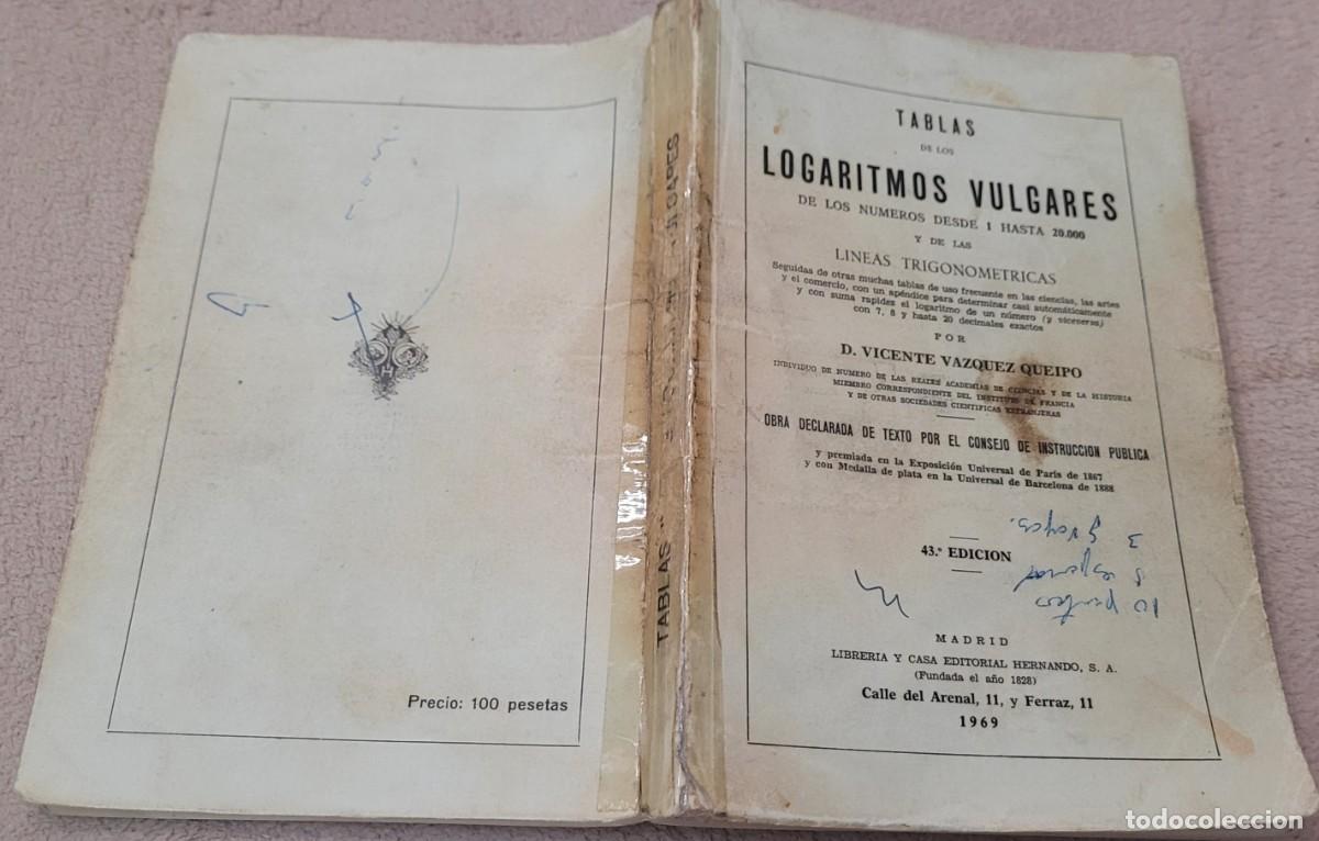 Libros de segunda mano: Tablas de logaritmos vulgares 1969 y l&iacute;neas trigonom&eacute;tricas - Foto 2