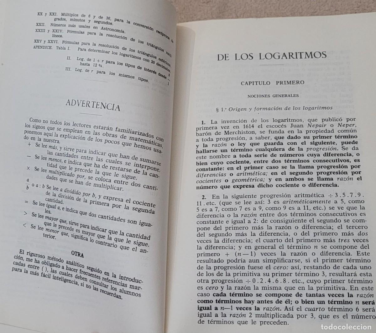 Libros de segunda mano: Tablas de logaritmos vulgares 1969 y l&iacute;neas trigonom&eacute;tricas - Foto 7