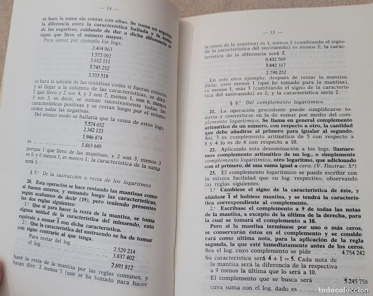Libros de segunda mano: Tablas de logaritmos vulgares 1969 y l&iacute;neas trigonom&eacute;tricas - Foto 8