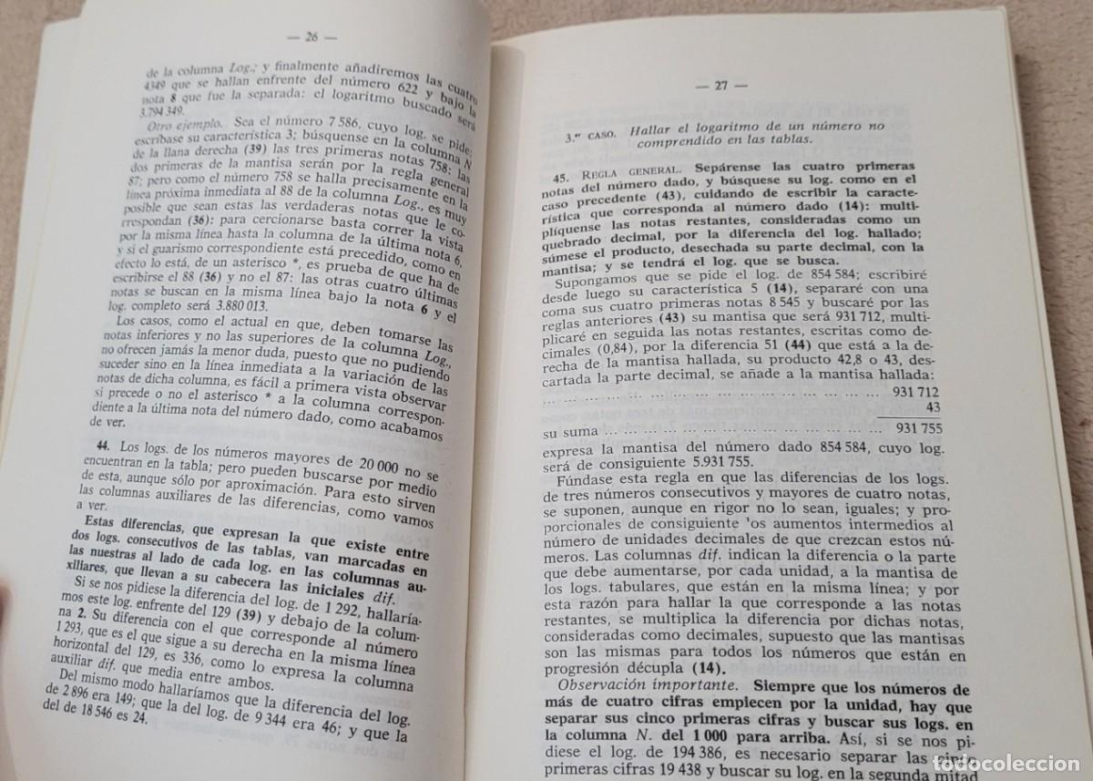 Libros de segunda mano: Tablas de logaritmos vulgares 1969 y l&iacute;neas trigonom&eacute;tricas - Foto 9