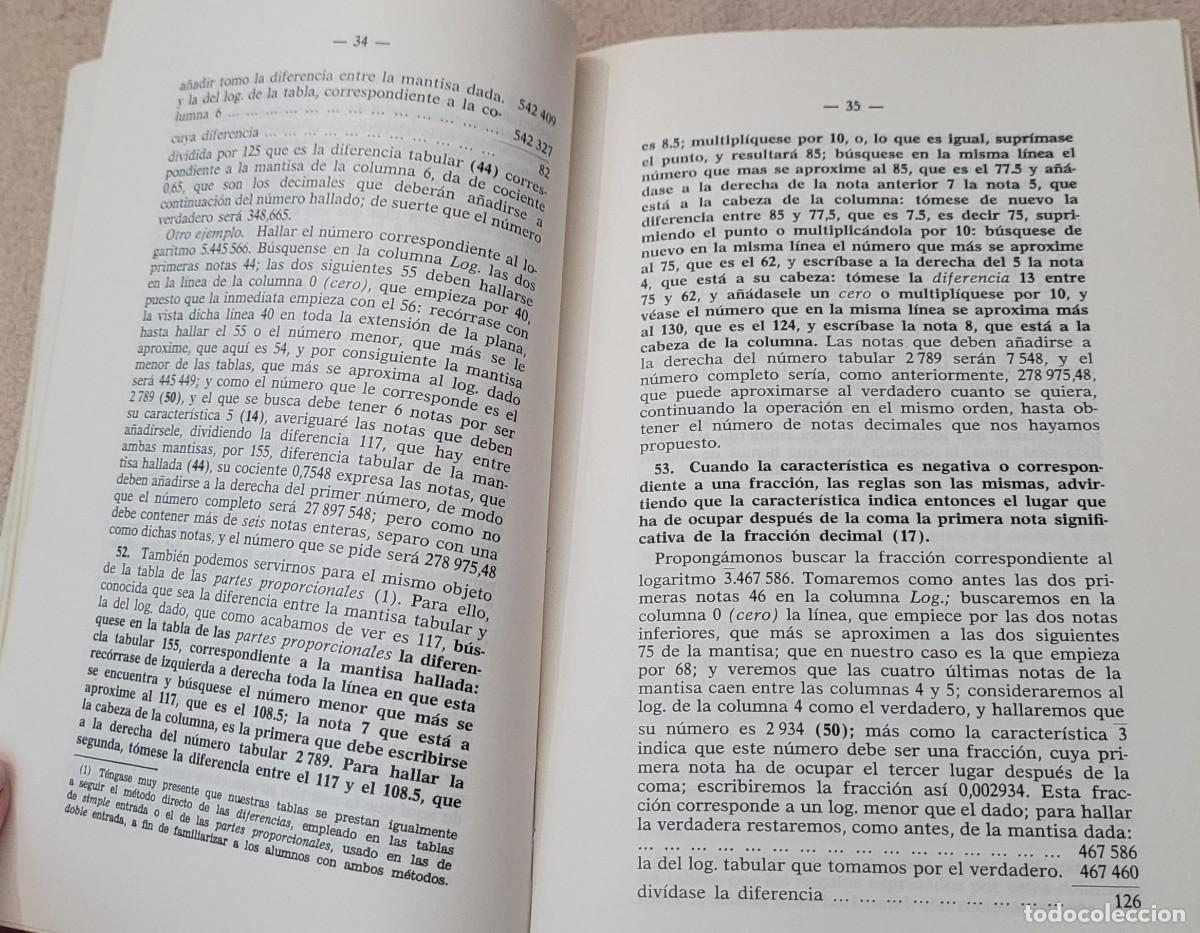 Libros de segunda mano: Tablas de logaritmos vulgares 1969 y l&iacute;neas trigonom&eacute;tricas - Foto 10