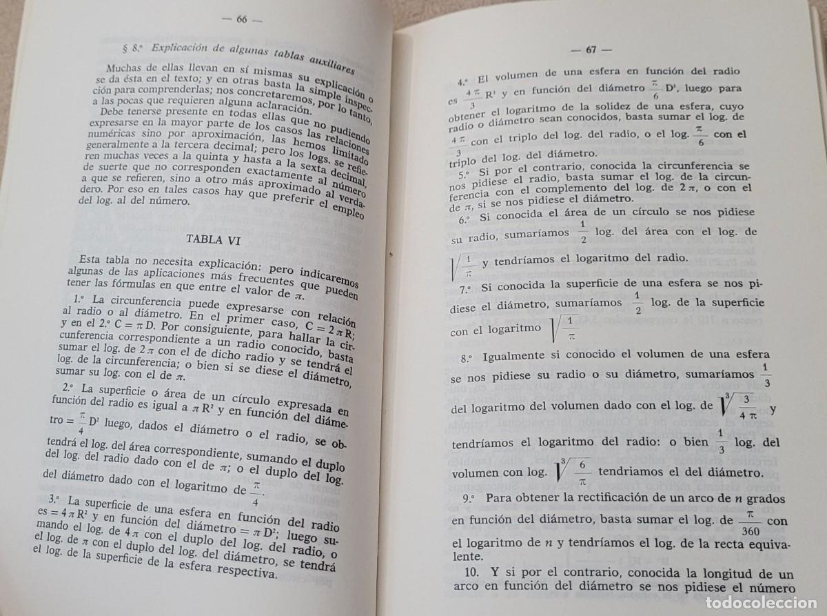 Libros de segunda mano: Tablas de logaritmos vulgares 1969 y l&iacute;neas trigonom&eacute;tricas - Foto 12