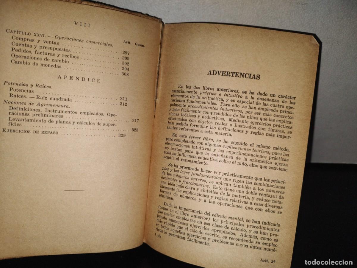 Libros de segunda mano: 85- ARITM&Eacute;TICA Y NOCONES DE GEOMETR&Iacute;A. TERCER LIBRO - JOS&Eacute; E. ROZ&Aacute;N - 1964 - Foto 7