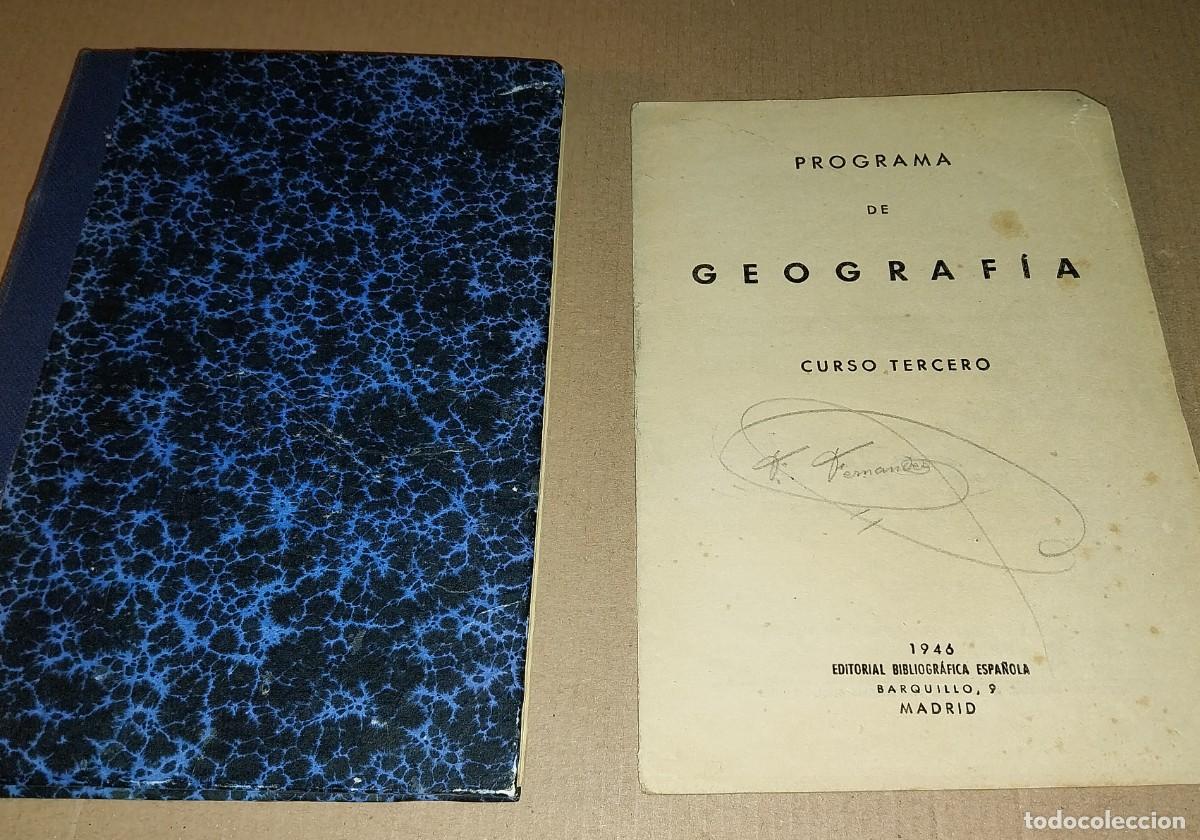 Libros de segunda mano: Libro de texto+ Programa. GEOGRAF&Iacute;A . A&ntilde;o 1946. Curso Tercero - Foto 1