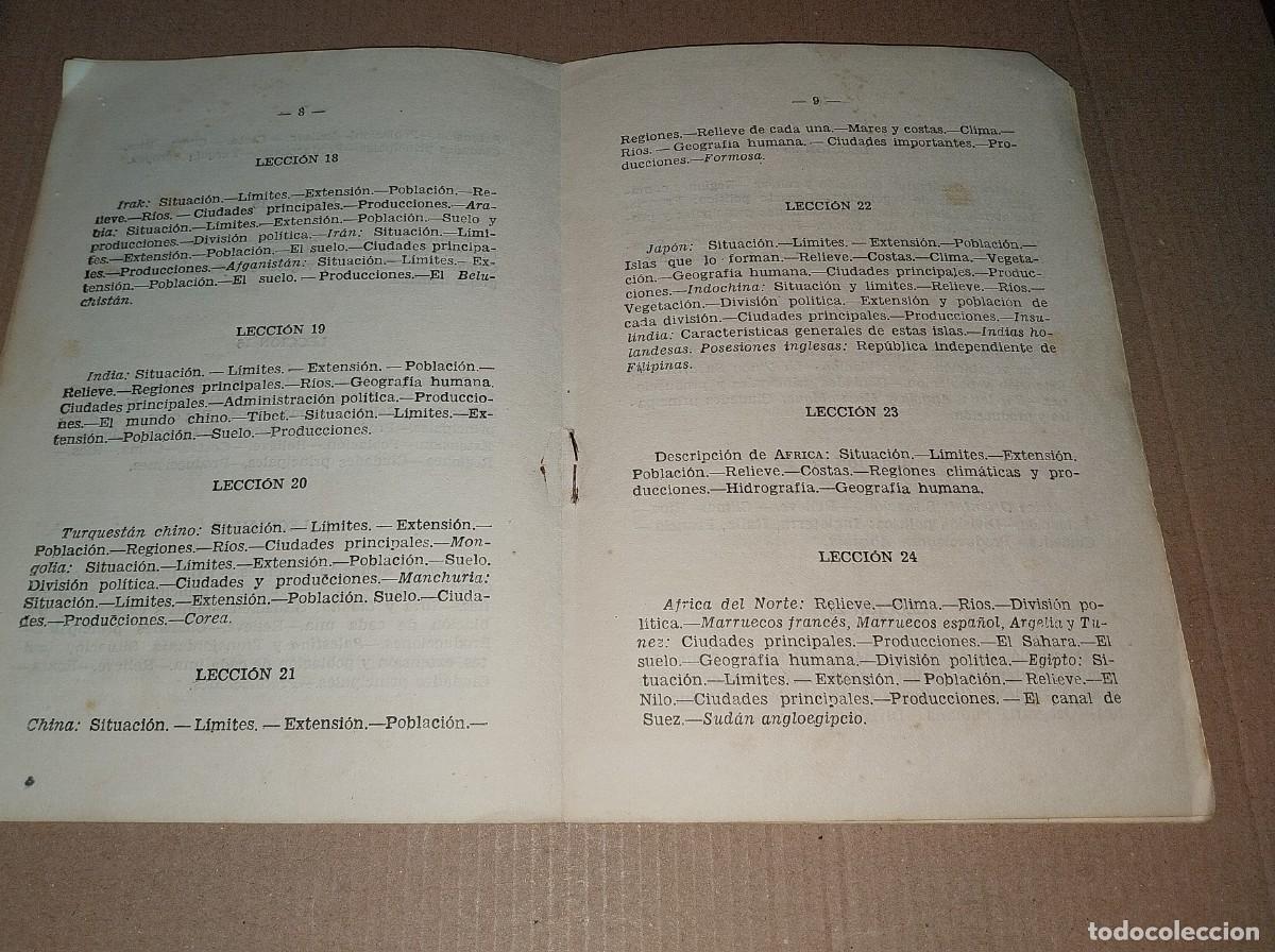 Libros de segunda mano: Libro de texto+ Programa. GEOGRAF&Iacute;A . A&ntilde;o 1946. Curso Tercero - Foto 10