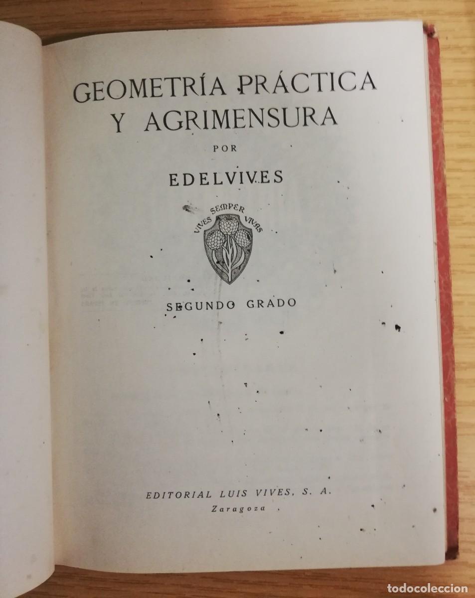 Libros de segunda mano: Geometria Segundo Grado Editorial Luis Vives - Foto 3