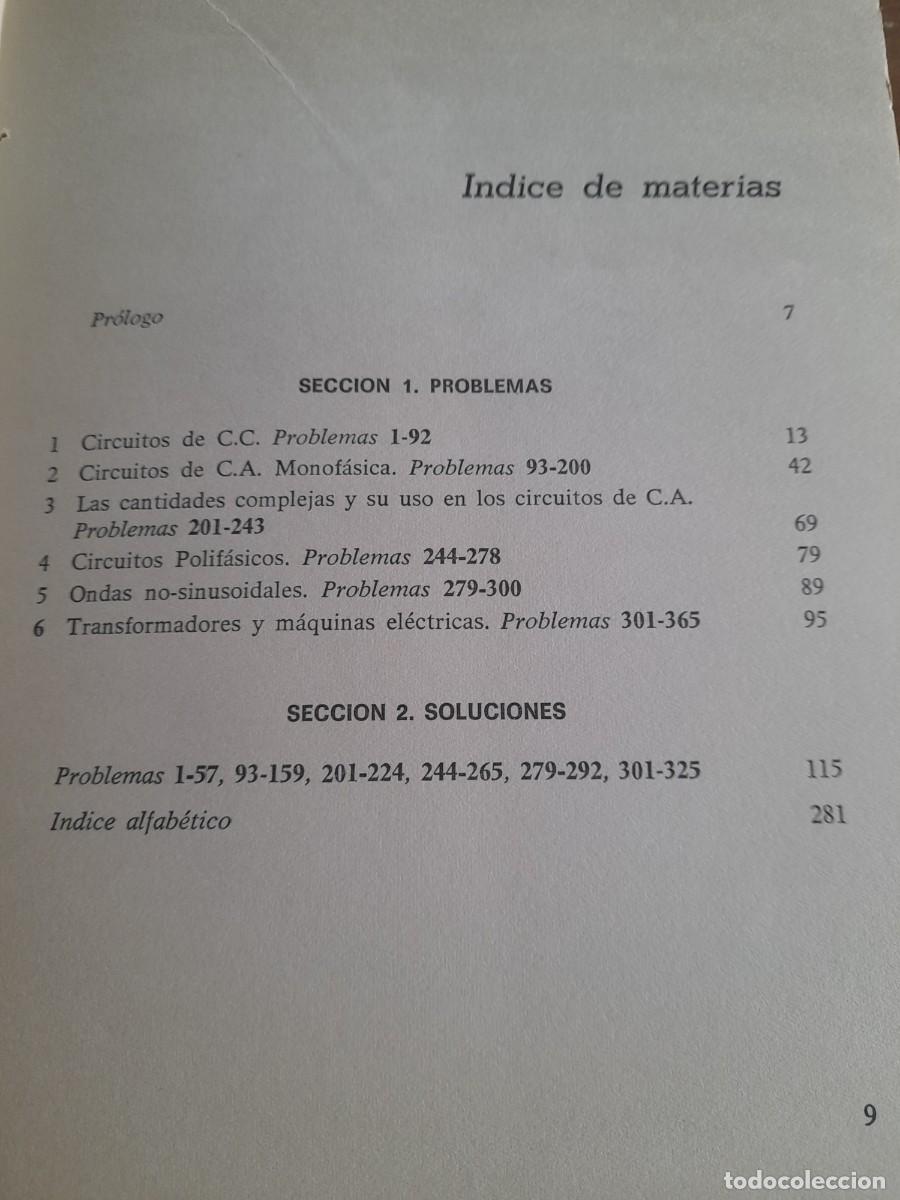 Libros de segunda mano: Libro Problemas de circuitos el&eacute;ctricos con soluciones matem&aacute;ticas editorial Paraninfo - Foto 4