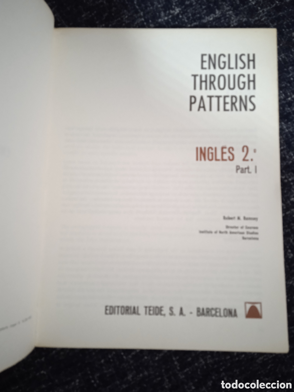 Libros de segunda mano: ENGLISH THROUGH PATTERNS - 2 -ED. TEIDE - Foto 2