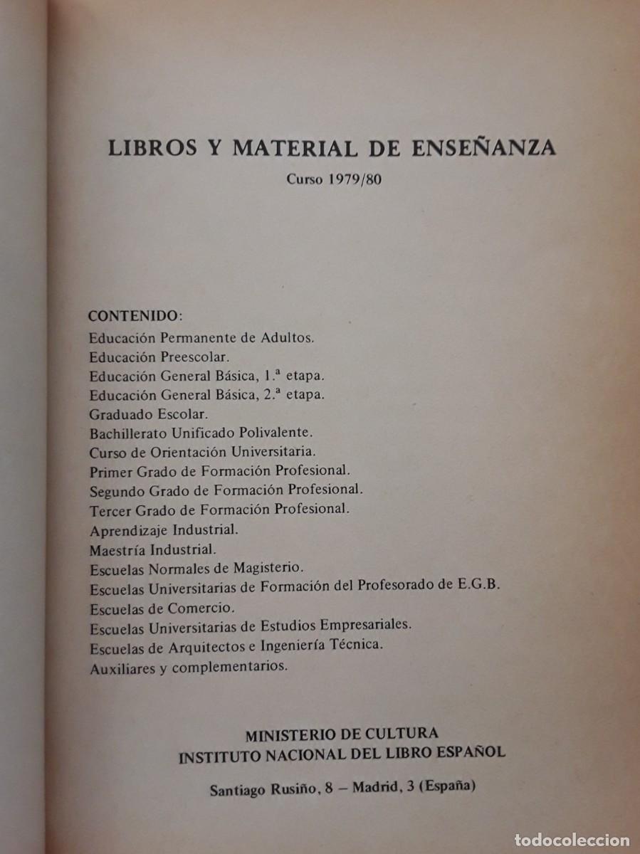 Libros de segunda mano: LIBROS Y MATERIAL DE ENSE&Ntilde;ANZA 1979/80. INLE.A - Foto 5