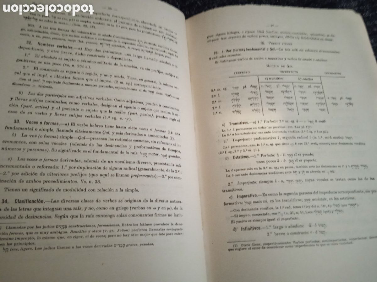 Libros de segunda mano: GRAMATICA HEBREA - LIBRO PRIMERO / R. P. GUILLERMO C. DORADO - Foto 4