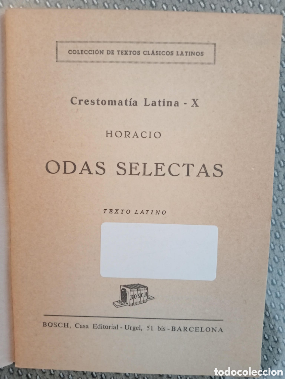 Libros de segunda mano: Odas selectas / Horacio. Crestomat&iacute;a latina. Texto latino - Foto 2