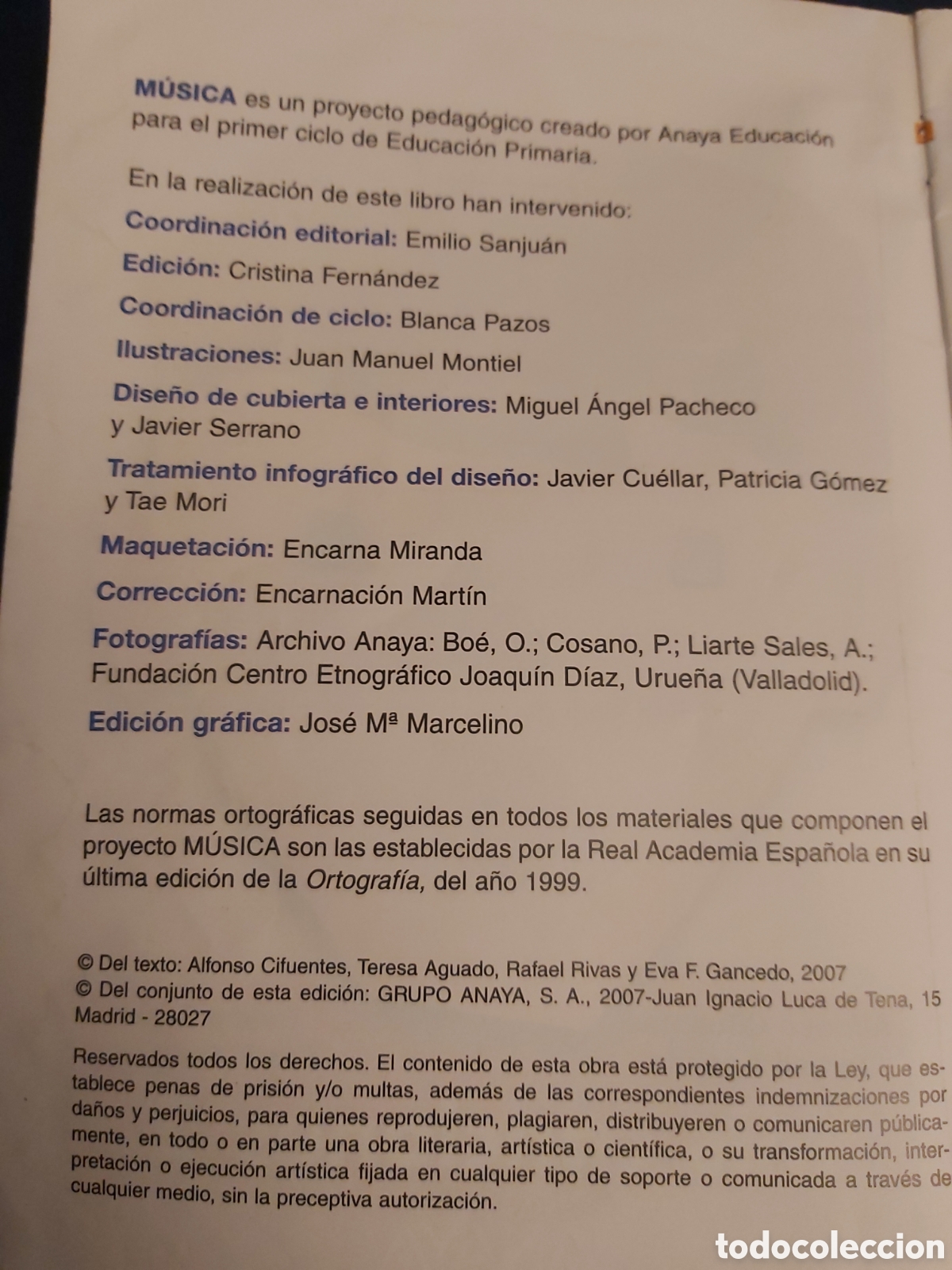 Libros de segunda mano: MIS CANCIONES 2 $ ANAYA $ 2007 $ - Foto 3
