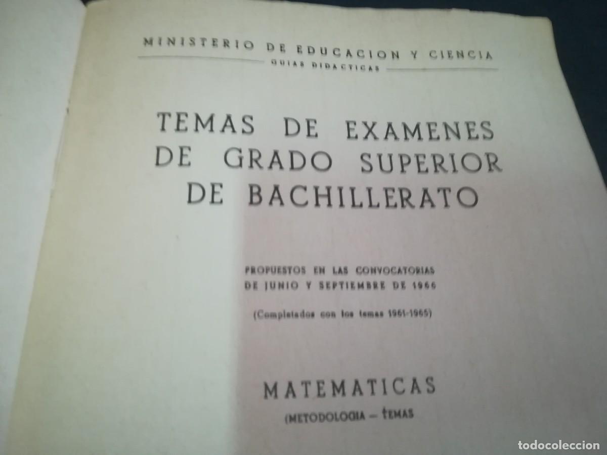Libros de segunda mano: MATEMATICAS BACHILLERATO / TEMAS GRADO / CONS 502 - Foto 5