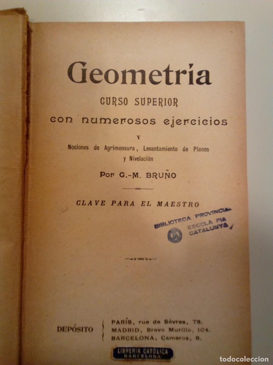 Libros de segunda mano: LIBRO. Geometr&iacute;a Curso Superior. Bru&ntilde;o. - Foto 2