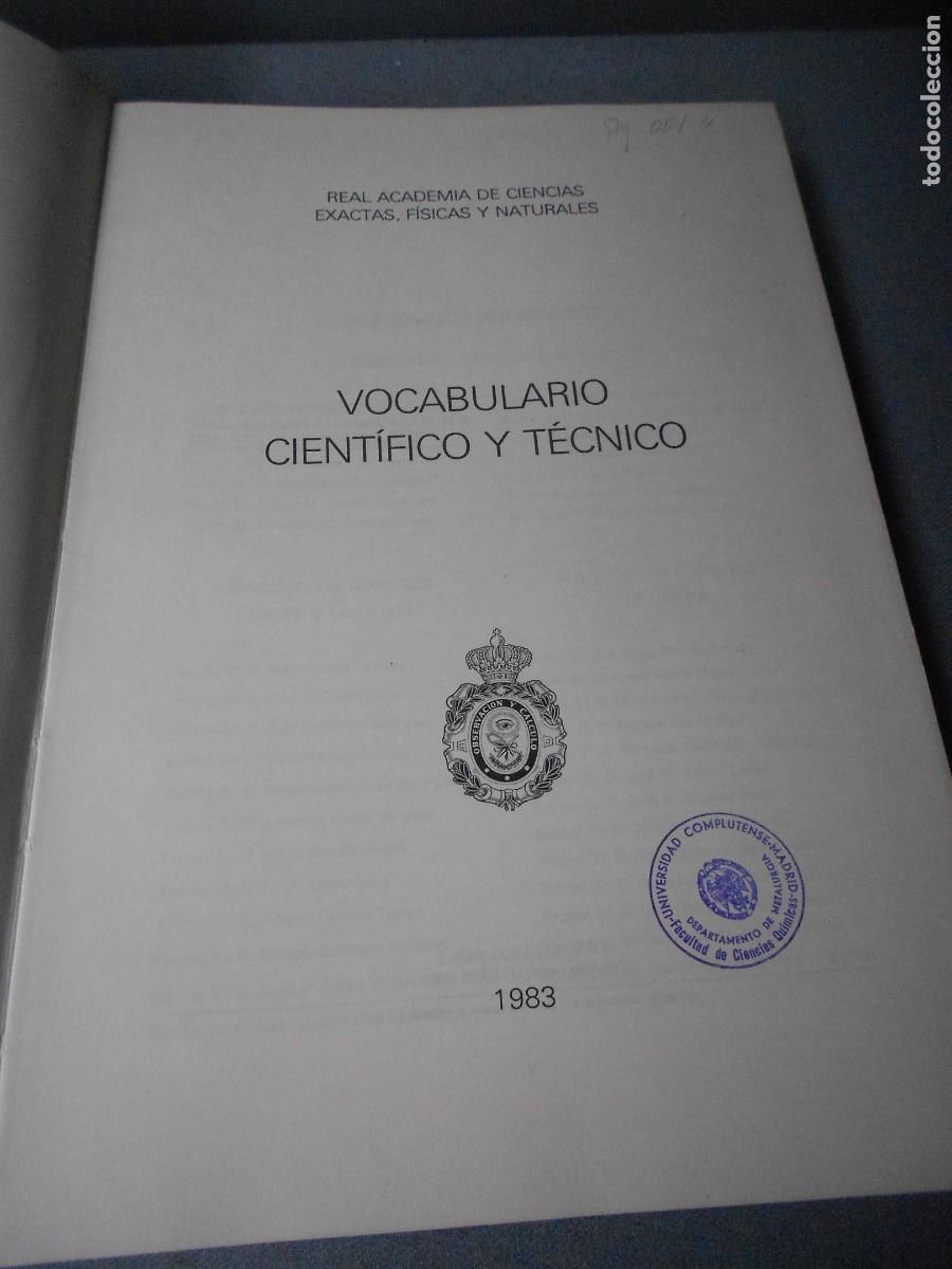 Libros de segunda mano: VOCABULARIO CIENTIFICO Y TECNICO - Foto 2