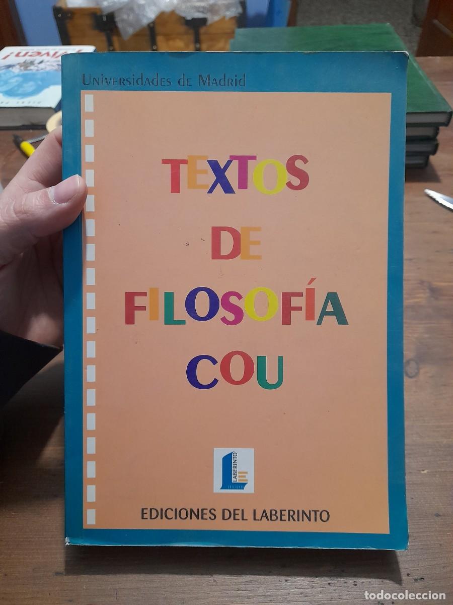 Libros de segunda mano: Libro textos de filosof&iacute;a COU ediciones del Laberinto universidad de Madrid - Foto 1