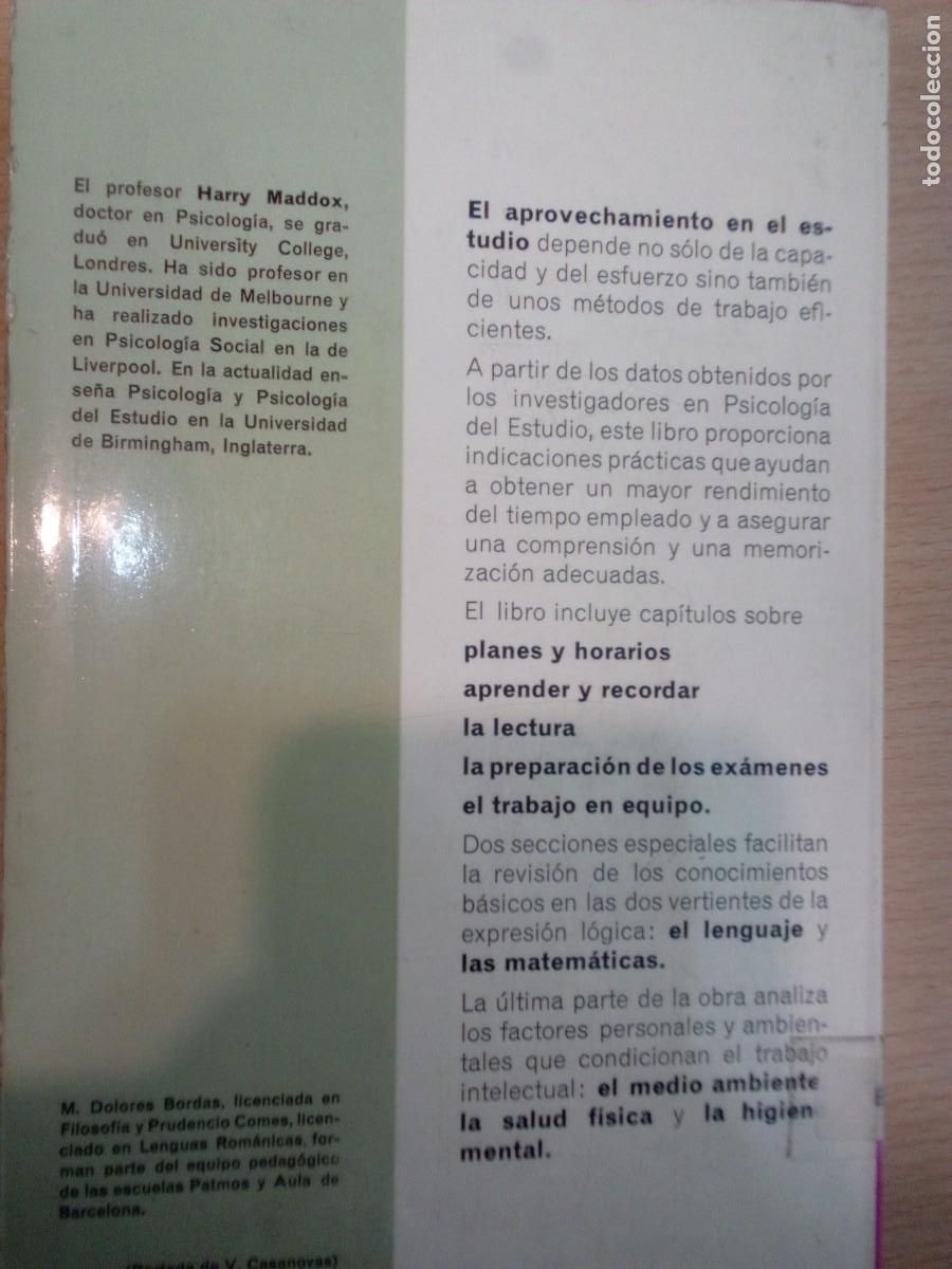 Libros de segunda mano: LIBRO. C&oacute;mo estudiar. Harry Maddox. 1969 - Foto 8