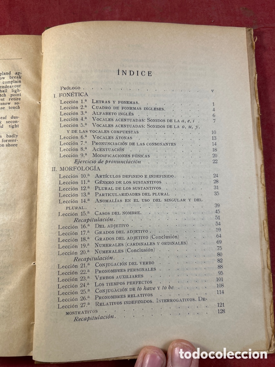 Libros de segunda mano: GRAM&Aacute;TICA INGLESA PRIMER CURSO 1939 - Foto 3