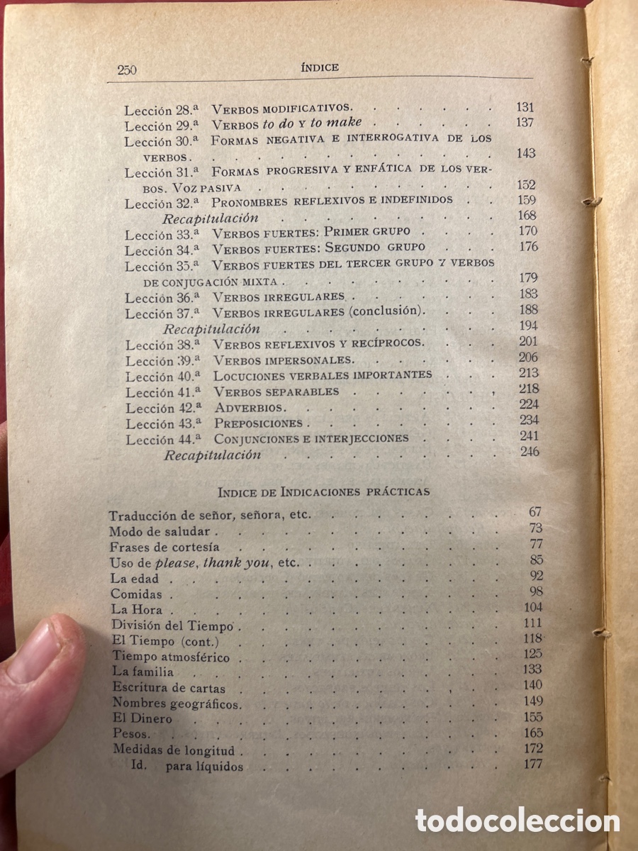 Libros de segunda mano: GRAM&Aacute;TICA INGLESA PRIMER CURSO 1939 - Foto 4