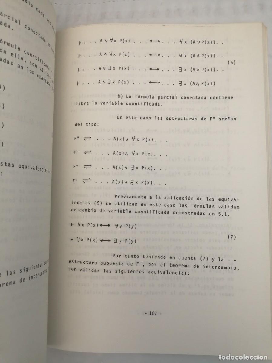 Libros de segunda mano: L&oacute;gica inform&aacute;tica II: C&aacute;lculo de Predicados - Foto 4