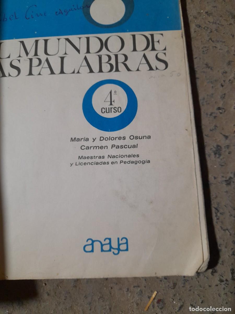 Libros de segunda mano: Libro El mundo de las palabras Anaya 4 curso - Foto 2