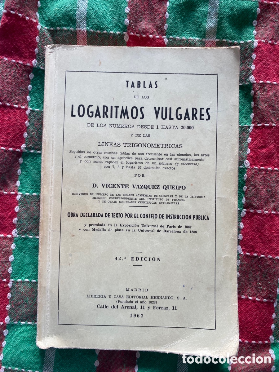 Libros de segunda mano: TABLAS DE LOS LOGARITMOS VULGARES. 1958 - Foto 1