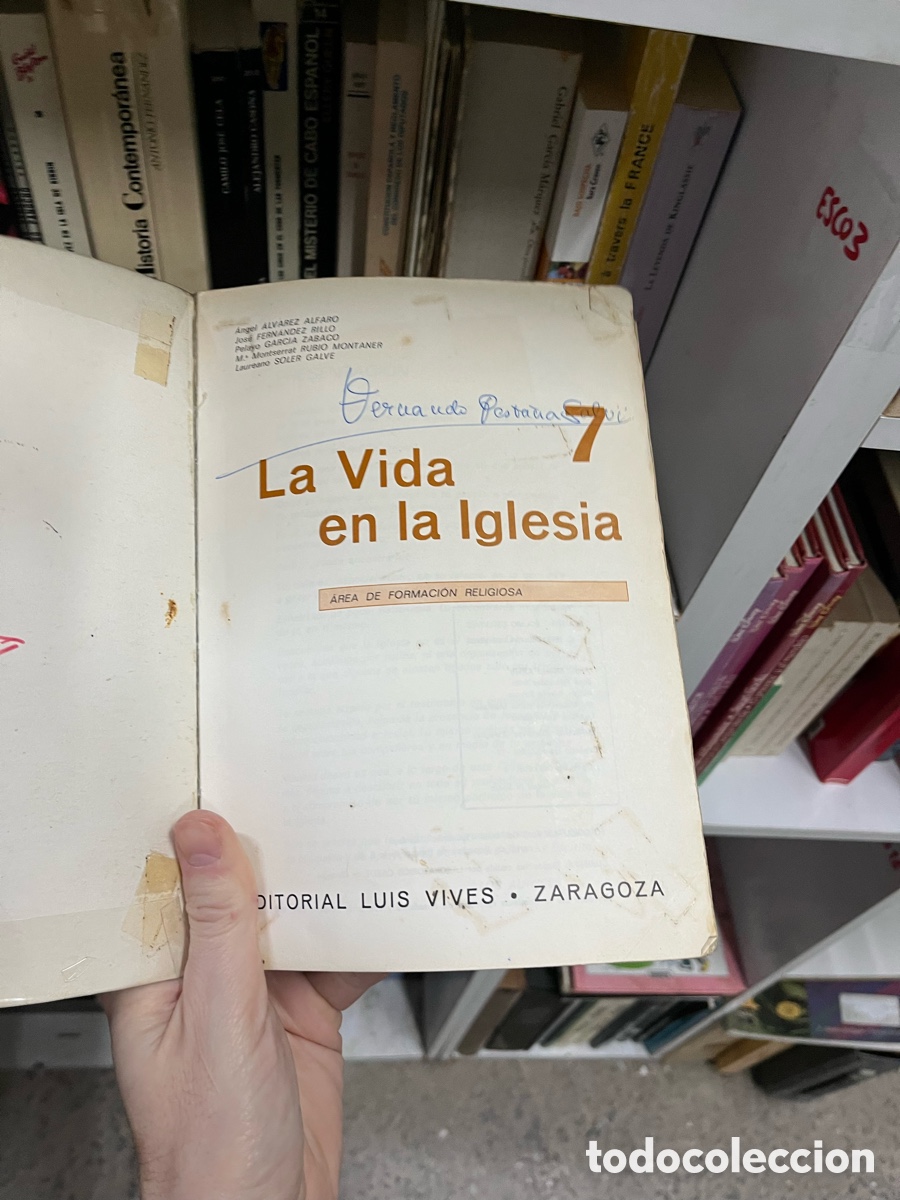 Libros de segunda mano: Esco3 La Vida en la Iglesia 7&ordm; egb libro de texto - Foto 2