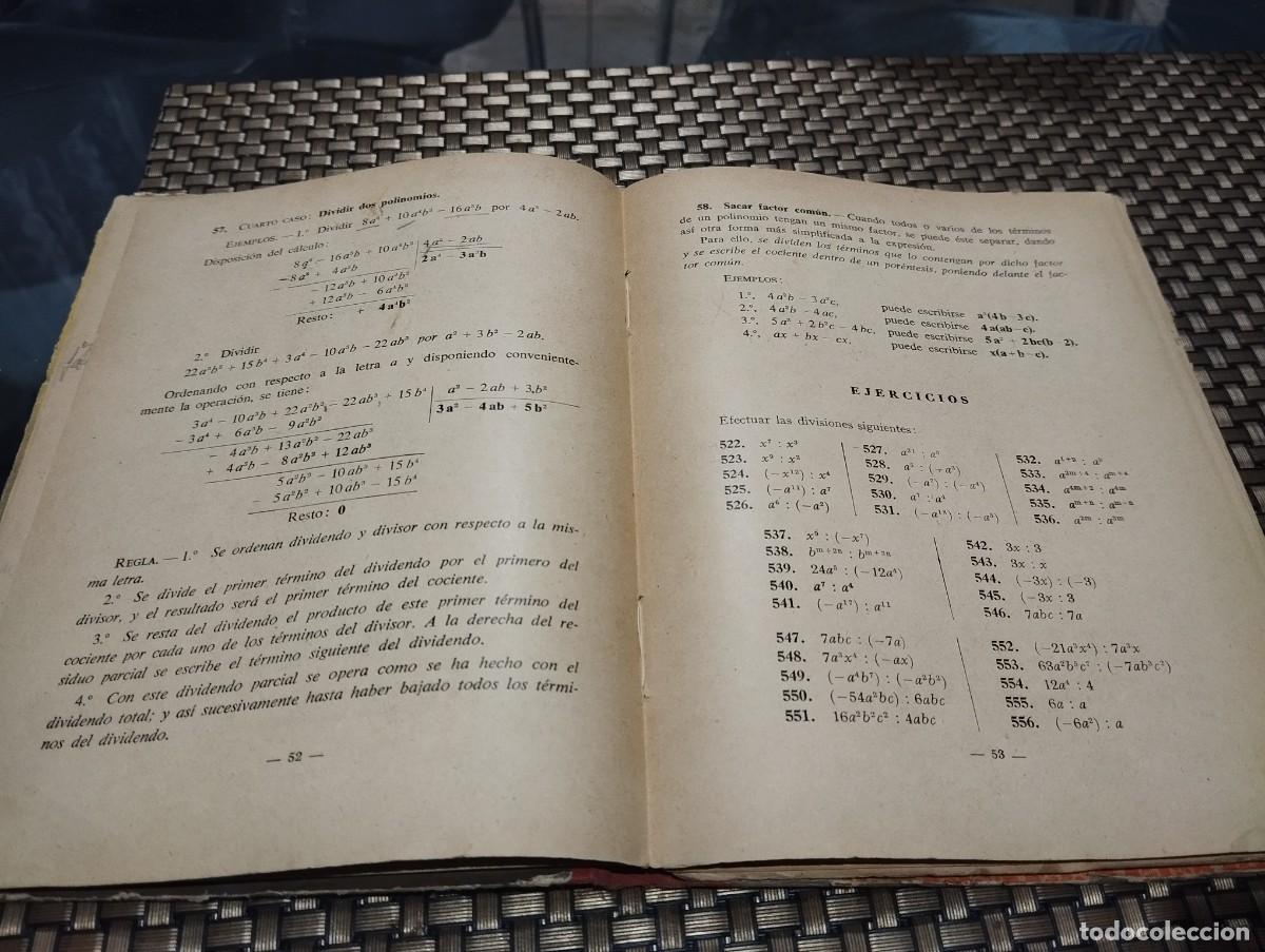 Libros de segunda mano: &Aacute;LGEBRA PRIMER GRADO EDITORIAL LUIS VIVES 1950 - Foto 4