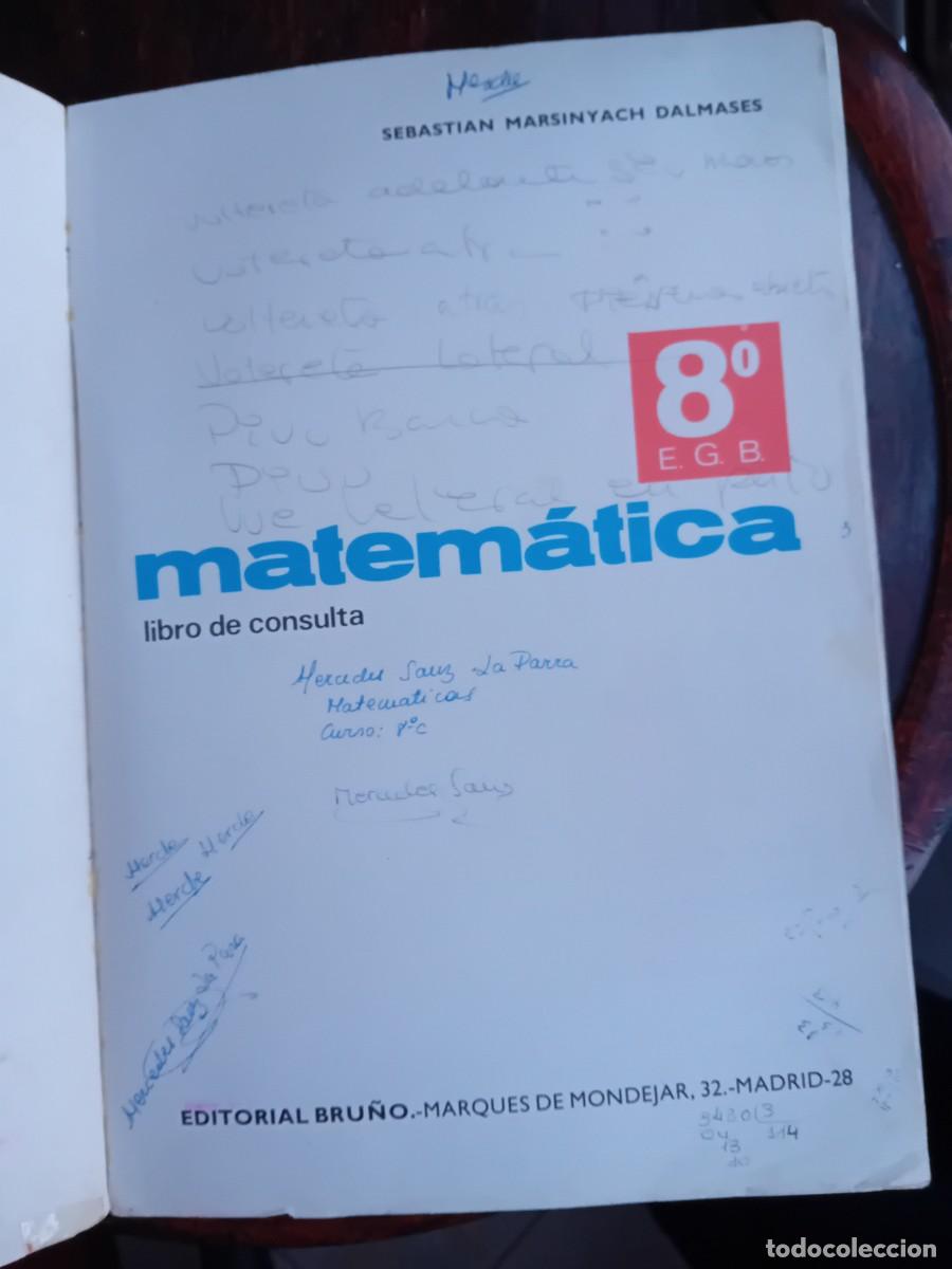 Libros de segunda mano: Matem&aacute;tica 8&deg; E.G.B. libro de consulta editorial Bru&ntilde;o 1974 - Foto 2