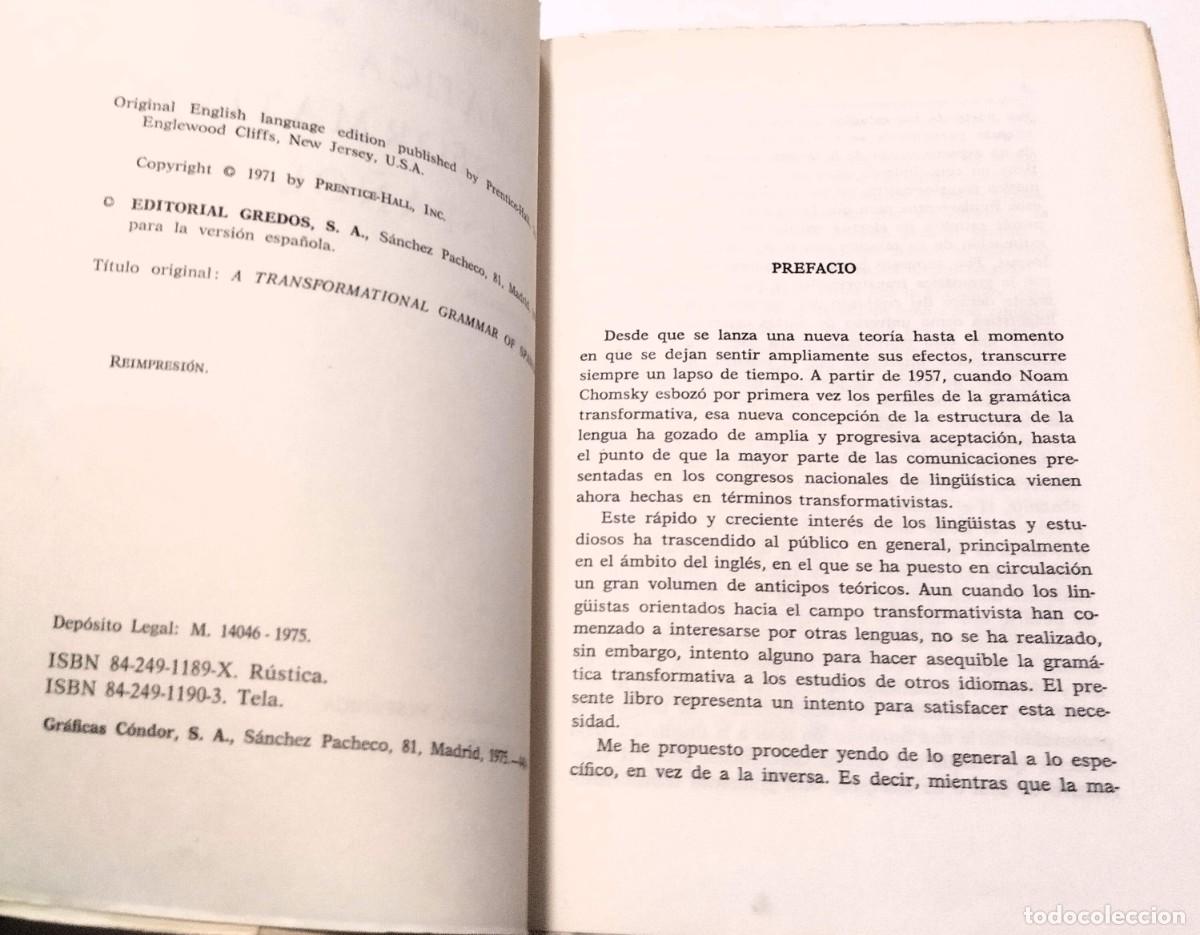 Libros de segunda mano: Roger L. Hadlich, Gram&aacute;tica transformativa del espa&ntilde;ol, Gredos, 1975, - Foto 3