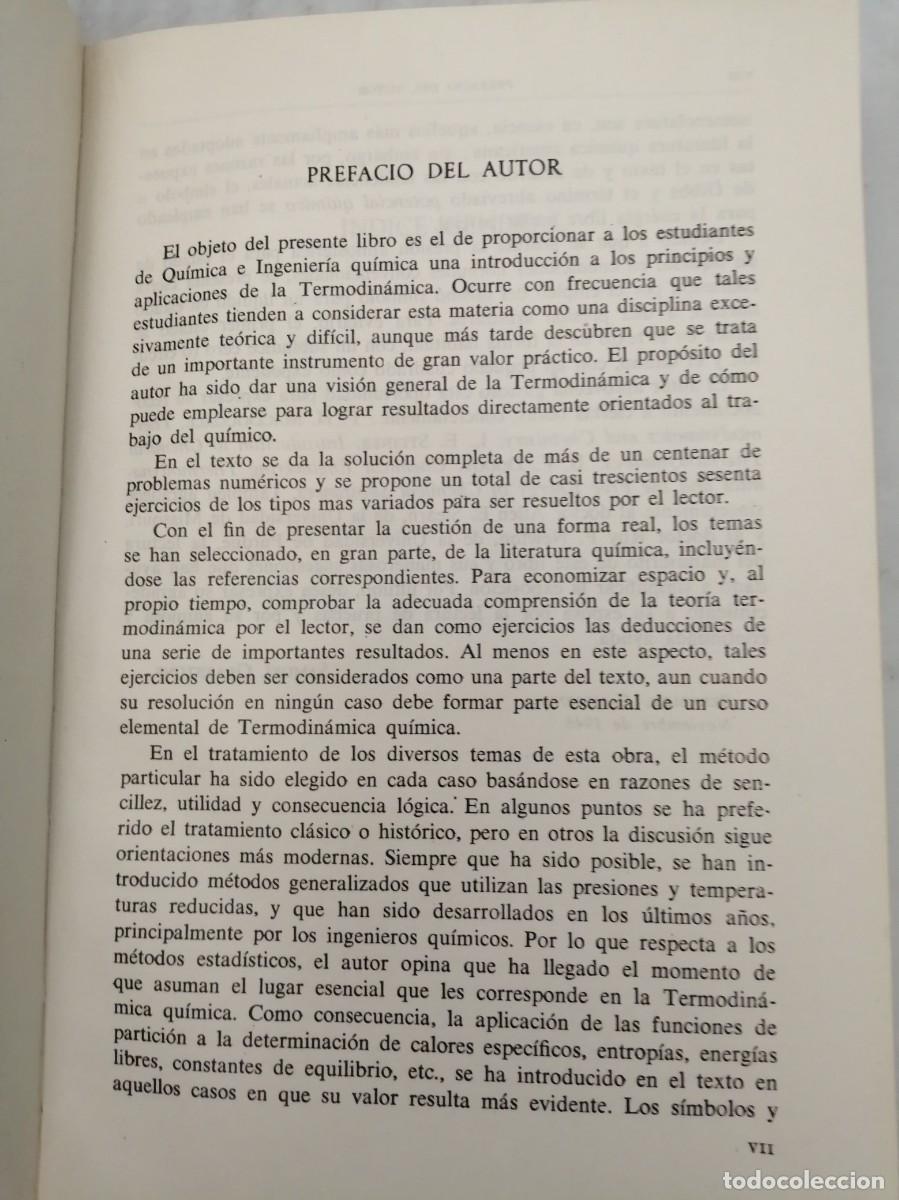 Libros de segunda mano: Termodin&aacute;mica para qu&iacute;micos - Foto 4