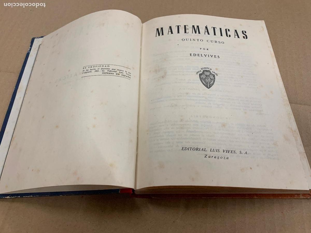 Libros de segunda mano: Antiguo libro de matematicas, Quinto curso. A&ntilde;o 1955. 320pags. - Foto 7