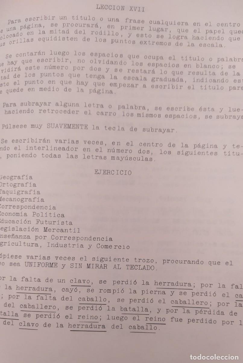 Libros de segunda mano: Libro de mecanograf&iacute;a de la &eacute;poca. - Foto 7