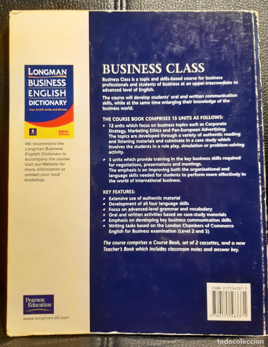 Libros de segunda mano: BUSINESS CLASS - LIBRO DE TEXTO - DAVID COTTON - SUE ROBBINS - LONGMAN - 2000 - Foto 2