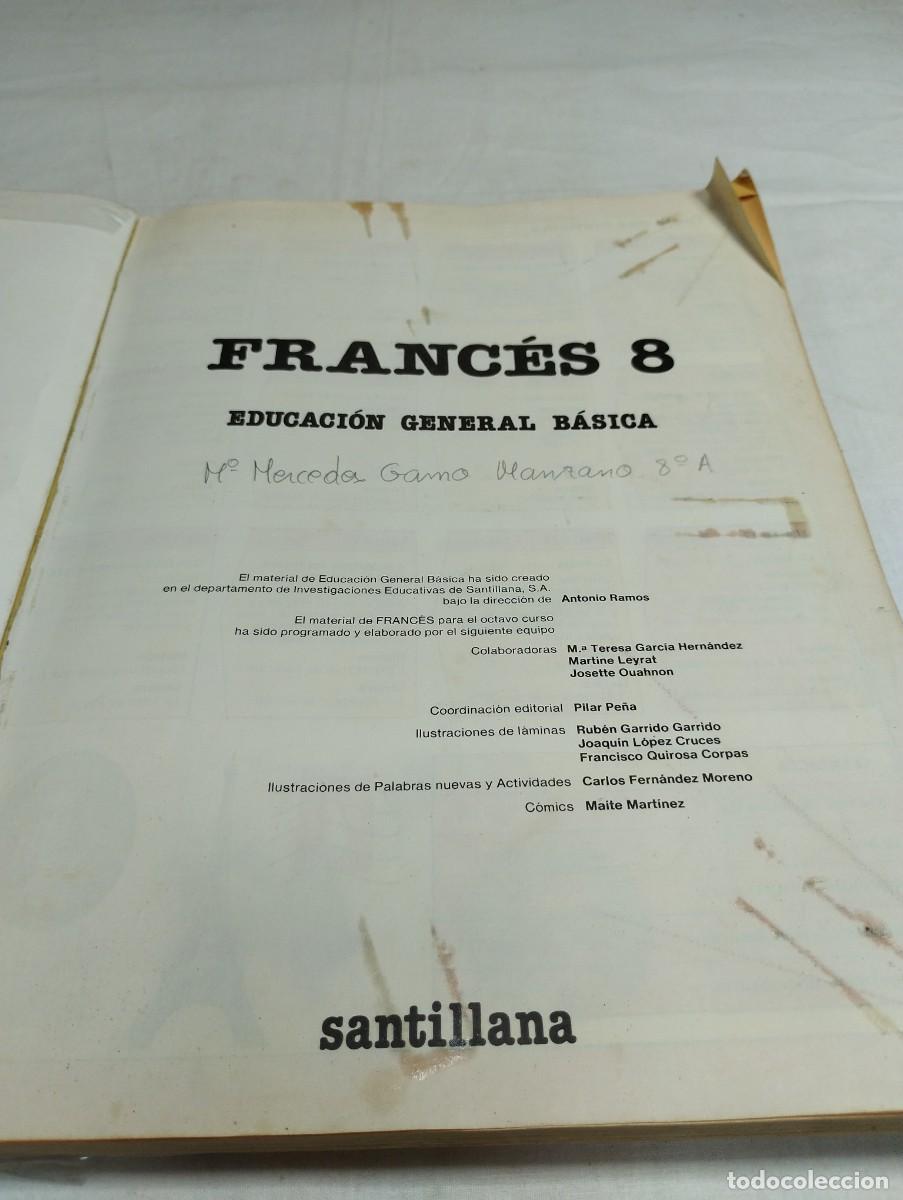Libros de segunda mano: Franc&eacute;s 8. EGB, editorial Santillana - Foto 2