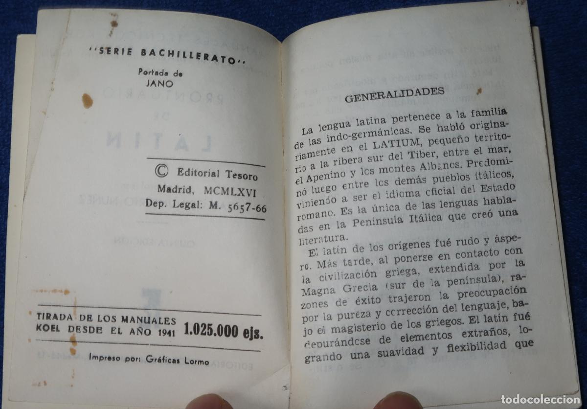 Libros de segunda mano: Lat&iacute;n - Serie Bachillerato - KOEL n&ordm; 5 (1966) - Foto 2