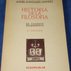 Libros de segunda mano: HISTORIA DE LA FILOSOFÍA EN CUADROS ESQUEMÁTICOS - ANGEL GONZÁLEZ ÁLVAREZ - EPESA (1969)