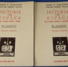 Libros de segunda mano: HISTORIA DE ESPAÑA EN CUADROS ESQUEMÁTICOS - JESÚS P. MARTÍNEZ - OSCAR PÉREZ TELLO - EPESA (1972)