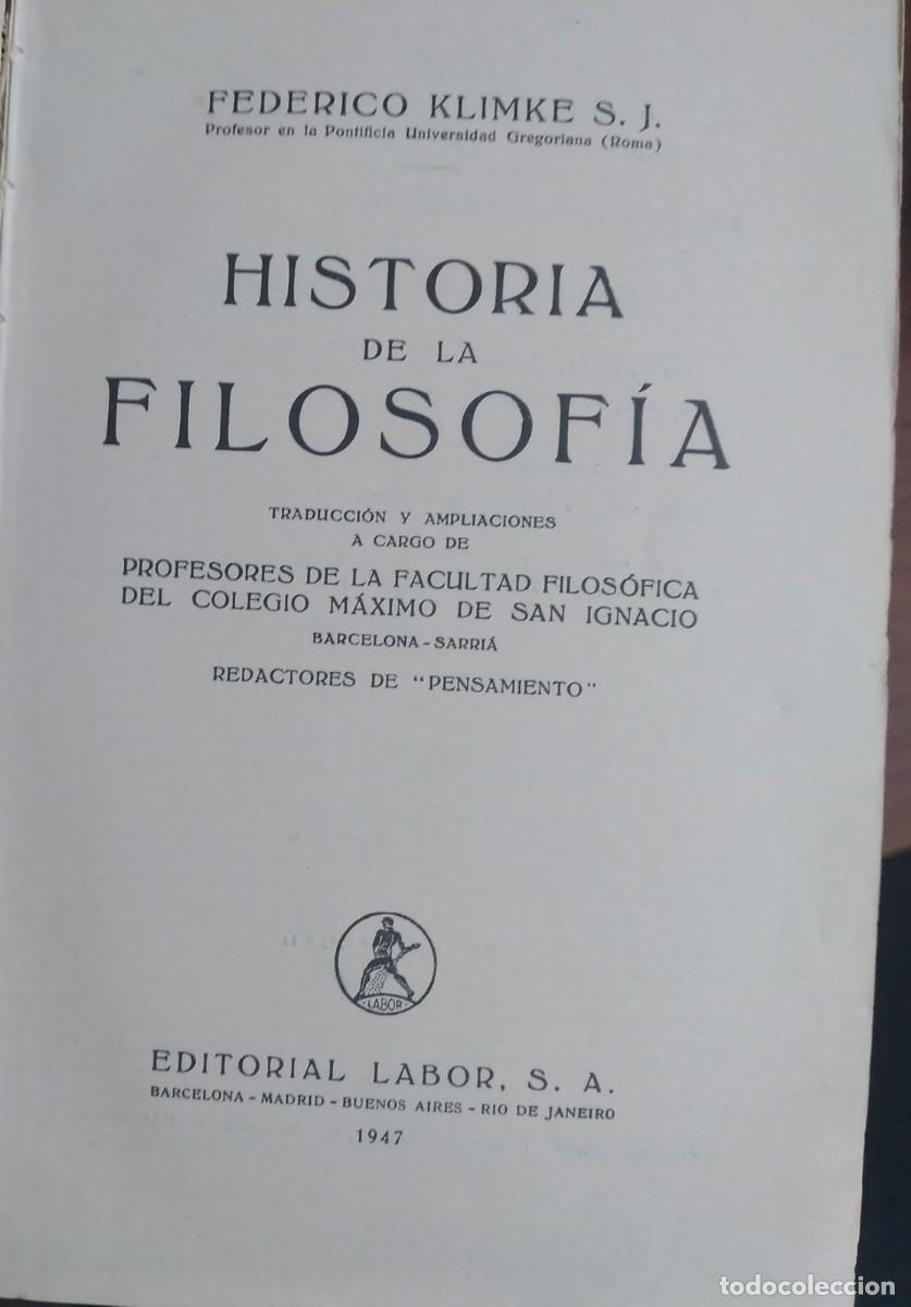 Libros de segunda mano: HISTORIA DE LA FILOSOFIA - Foto 2