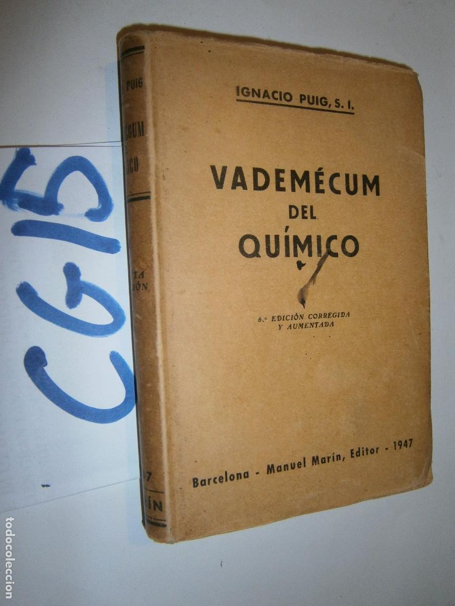 Libros de segunda mano: ANTIGUO LIBRO DE TEXTO - VADEMECUM DEL QUIMICO - Foto 1